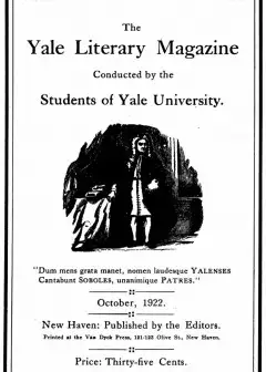 Ảnh The Yale Literary Magazine (Vol. Lxxxviii, No. 1, October 1922)