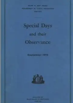 Special Days And Their Observance . September 1919