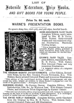 Frederick Warne & Co.’s List Of Juvenile Literature, Prize Books, And Gift Books For Young