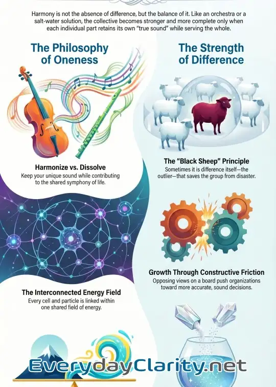Book cover image Realisation 50: We Are All One - Harmonise, Don’t Dissolve